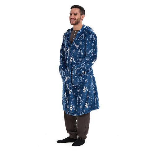 Snuggs Blanket Robe Blue Tree Christmas